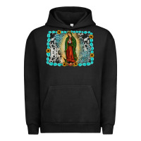 Pigment Black Gemstone our lady of Guadalupe Urban Hoodie - JahusDesignShop