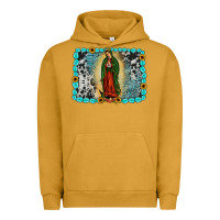 Pigment Peanut Butter Gemstone our lady of Guadalupe Urban Hoodie - JahusDesignShop