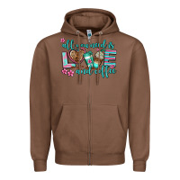 Chestnut all you need is love and coffee Zipper Hoodie - AdoDesignShop