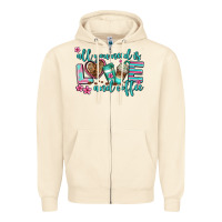 Sandshell all you need is love and coffee Zipper Hoodie - AdoDesignShop