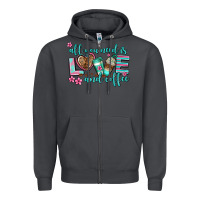 Smoke all you need is love and coffee Zipper Hoodie - AdoDesignShop