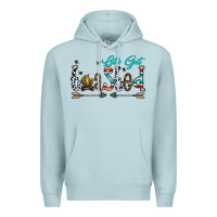 Blue Mist let's get toasted Premium Hoodie - CowhideDigitalArt