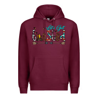 Burgundy let's get toasted Premium Hoodie - CowhideDigitalArt