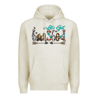 Oatmeal Heather let's get toasted Premium Hoodie - CowhideDigitalArt