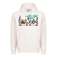 Pale Pink let's get toasted Premium Hoodie - CowhideDigitalArt