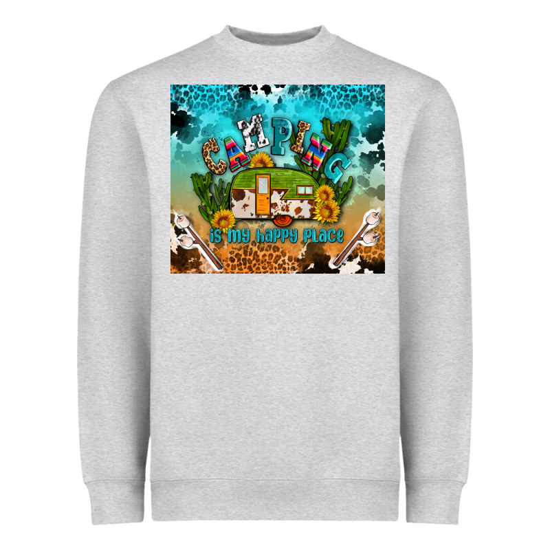 Camping Is My Happy Place Heavyweight Sweatshirt by AdoDesignShop | Teevron