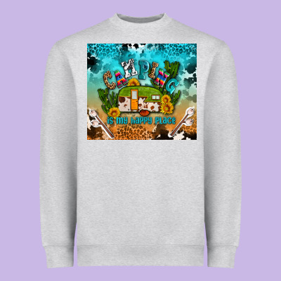 Camping Is My Happy Place Heavyweight Sweatshirt Designed By Adodesignshop
