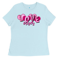 Baby Blue Love vibes Valentine's Day Ladies Tee - HowdyJamesFarm