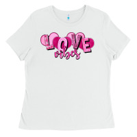 White Love vibes Valentine's Day Ladies Tee - HowdyJamesFarm