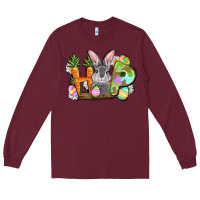 Burgundy hop easter day Long Sleeve Tee - FaDigitalArtStudio