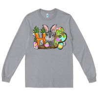 Heather Grey hop easter day Long Sleeve Tee - FaDigitalArtStudio