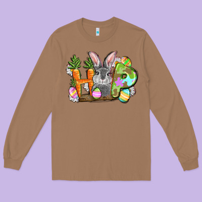 Hop Easter Day Long Sleeve Tee Designed By Fadigitalartstudio