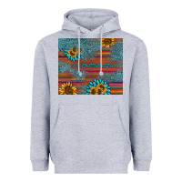 Heather Grey sunflower gemstone serape tumbler Heavyweight Hoodie - AdoDesignShop
