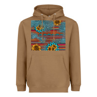 Toasted Coconut sunflower gemstone serape tumbler Heavyweight Hoodie - AdoDesignShop