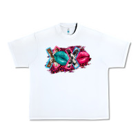 White Western xoxo Urban Heavy Tee - FaDigitalArtStudio