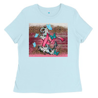 Baby Blue cancer awareness anchor Ladies Tee - CowGirlArtShop