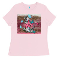 Bubblegum Pink cancer awareness anchor Ladies Tee - CowGirlArtShop