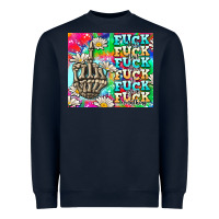 Navy fuck everything skeletons Heavyweight Sweatshirt - AdoDesignShop