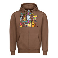 Chestnut happy first day of school Zipper Hoodie - AdoDesignShop