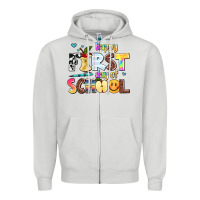 Dove Grey happy first day of school Zipper Hoodie - AdoDesignShop