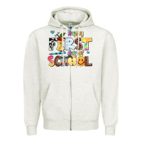 Oatmeal Heather happy first day of school Zipper Hoodie - AdoDesignShop