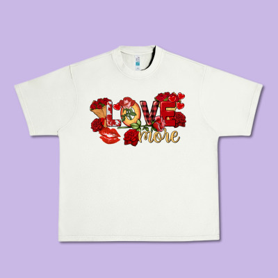 Love More Valentine's Day Urban Heavy Tee Designed By Fadigitalartstudio