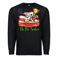 Black tis the season sports truck christmas Premium Sweatshirt - AdoDesignShop