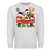 Dove Grey tis the season sports truck christmas Premium Sweatshirt - AdoDesignShop