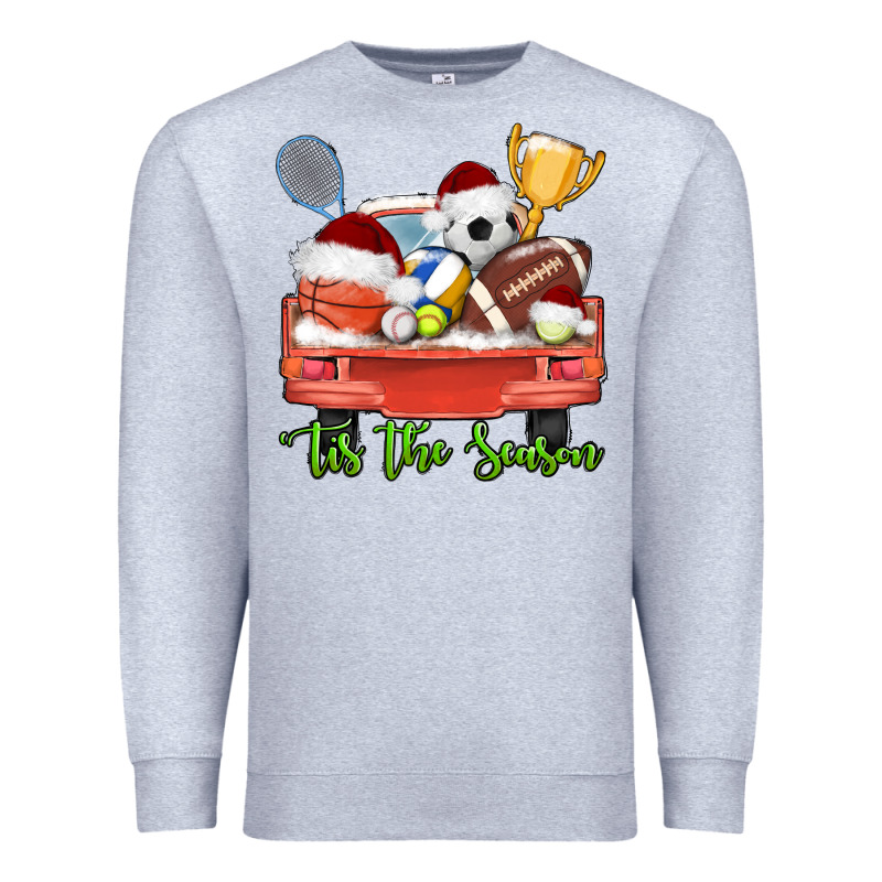 Tis The Season Sports Truck Christmas Premium Sweatshirt by AdoDesignShop | Teevron