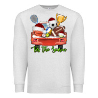 Oatmeal Heather tis the season sports truck christmas Premium Sweatshirt - AdoDesignShop