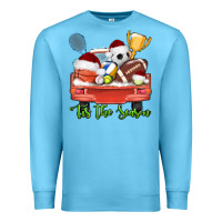 Ocean Blue tis the season sports truck christmas Premium Sweatshirt - AdoDesignShop