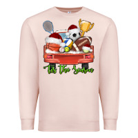 Pale Pink tis the season sports truck christmas Premium Sweatshirt - AdoDesignShop
