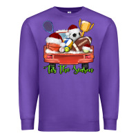 Purple tis the season sports truck christmas Premium Sweatshirt - AdoDesignShop