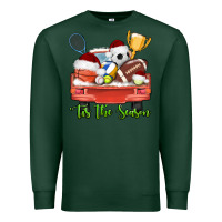 Sports Green tis the season sports truck christmas Premium Sweatshirt - AdoDesignShop