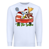 White tis the season sports truck christmas Premium Sweatshirt - AdoDesignShop