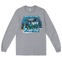 Heather Grey merry and bright Long Sleeve Tee - FaDigitalArtStudio