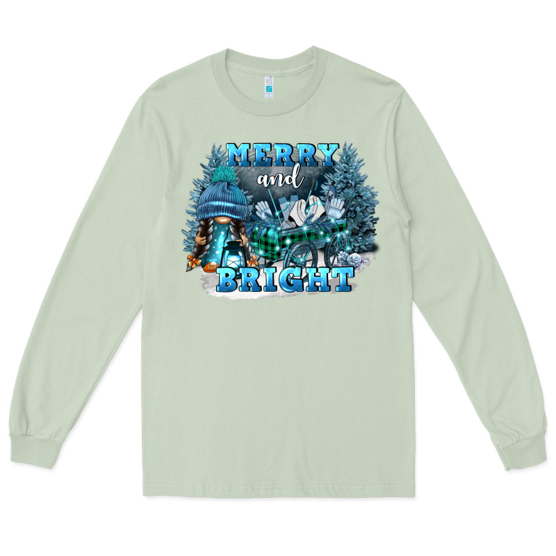 Merry And Bright Long Sleeve Tee by FaDigitalArtStudio | Teevron