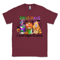 Burgundy hocus pocus i need coffee to focus Classic Tee - CowGirlArtShop