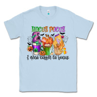 Dusty Blue hocus pocus i need coffee to focus Classic Tee - CowGirlArtShop