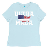 Baby Blue ULTRA MAGA Ladies Tee - linhVisuals
