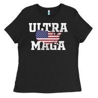 Black ULTRA MAGA Ladies Tee - linhVisuals