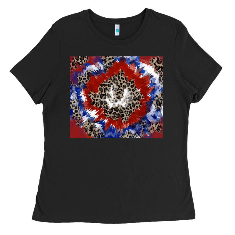 Patriotic Tie Dye Ladies Tee by CowGirlArtShop | Teevron