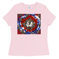 Bubblegum Pink patriotic tie dye Ladies Tee - CowGirlArtShop