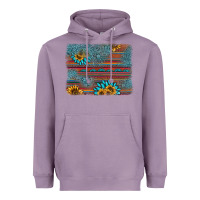 Lavender sunflower gemstone serape background Heavyweight Hoodie - AdoDesignShop