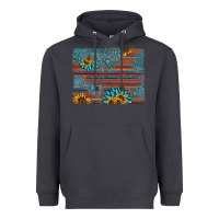 Smoke sunflower gemstone serape background Heavyweight Hoodie - AdoDesignShop