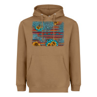 Toasted Coconut sunflower gemstone serape background Heavyweight Hoodie - AdoDesignShop