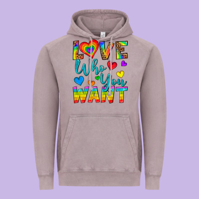 Western Love Who You Want Vintage Hoodie Designed By Bundleandbundleshop