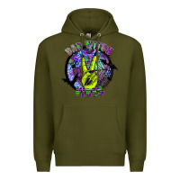 Army Green bad witch vibes Premium Hoodie - SublimationCraftShop