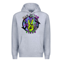 Heather Grey bad witch vibes Premium Hoodie - SublimationCraftShop