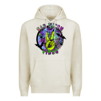 Oatmeal Heather bad witch vibes Premium Hoodie - SublimationCraftShop